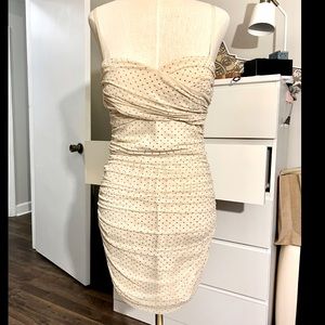 bebe gold beaded shimmery dress. Worn once.